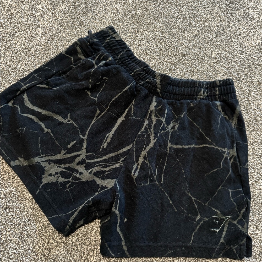 Gymshark Black and Green Gray Athletic Shorts